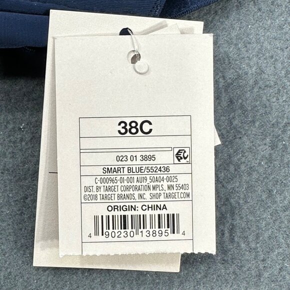 Auden Women's Sz 38C Nursing Bra Lightly Lined Wireless Two Way Straps Blue New - Picture 5 of 14